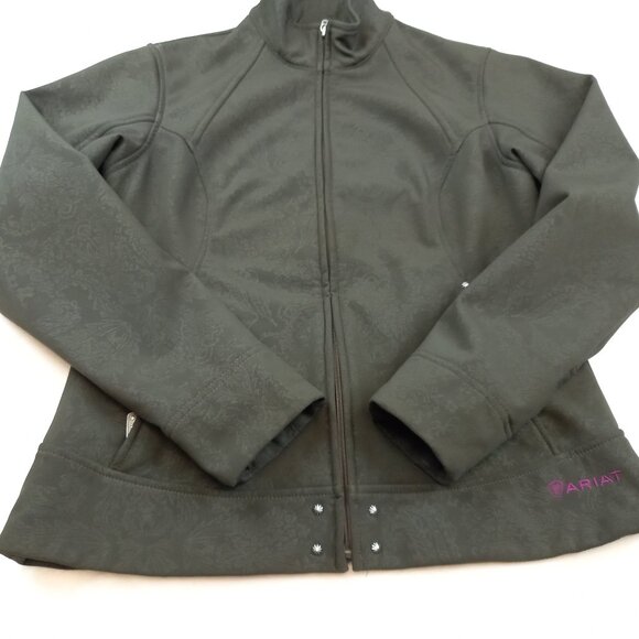 Ariat Windbreaker Softshell Light Jacket Full Zip Western Style Womens (L) - Picture 8 of 9